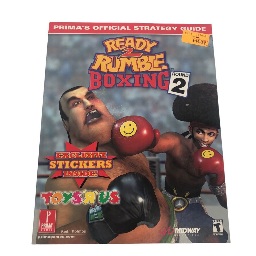 Ready 2 Rumble Boxing Round 2 Prima Strategy Guide w/ Character Cards 2000 VG+